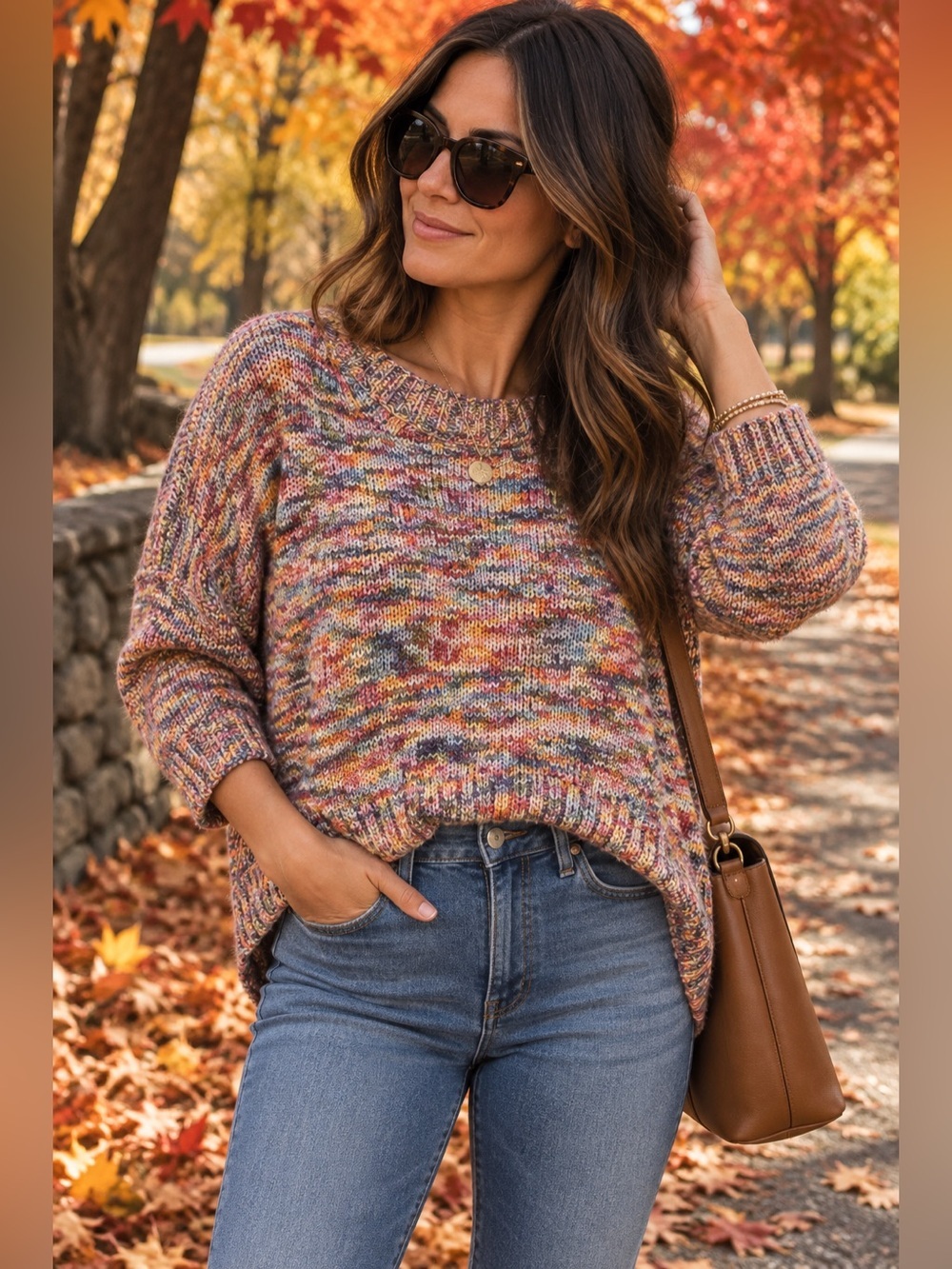 QED London Colorful Knit Women's Sweater